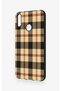 Huawei Y7 2019 Compatible Cream Plaid Pattern Silicone Case - 4