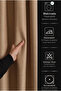 Bej Blackout Light-Proof Blackout Background Curtain, Battery-Free Single Panel Blackout Sunshade, Suitable for Every Room - 3