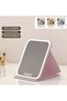 Foldable LED Makeup Mirror with 3-Color Dimmable Lighting | HD Anti-Distortion Glass, Touch Screen Control & USB Rechargeable Design – Portable Travel & Desktop Vanity Mirror for Home, Office, Cosmeti