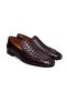 Brown Laceless Genuine Leather Men's Shoes