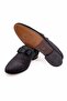 Black Color Laceless Genuine Leather Men's Shoes - 3