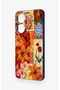Oppo A60 Compatible Orange Lily Patterned Silicone Case - 4