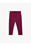 Plum Color Long Leggings Camisole Cotton Elastic Waistband
