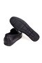Black Color Laceless Genuine Leather Men's Shoes - 3