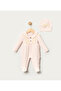 100% Cotton Girls' Jumpsuit with Lace Trimmed Booties