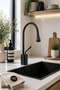Gloria Damla Sink Faucet Black Swan Kitchen Faucet Single Handle Black Sink Tap
