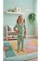 Dlş 6132 Girl's 100% Cotton Green Avocado Combed Cotton Buttoned Pajama Set