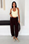 Women's Elastic Waist, Drawstring Cuffs, Loose Shalwar Trousers - 2