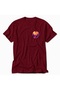 Surrealist Peach Print T-Shirt - Red - 5