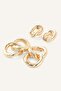 Women's Hoop and Knot Detailed 2-Piece Earrings I4270Axns - 2