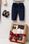 Newborn Baby Boy Premium Velvet Trousers Knitwear Cardigan Set Baby Birth Gift Box Mevlüt Outfit - 4