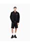 Men's Regular Fit Logo Printed Striped Bomber Black Jacket - 2