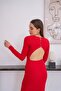 Red Low-Cut Back Dress - 6