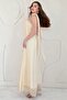 Yellow Floral Print Strapless Chiffon Dress - 3