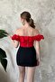 Red ruffled underwire blouse - 3