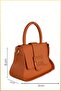 Gizzy Women's Hand and Shoulder Bag with Buckle Detail - Orange - 2