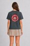 Unisex Pomegranate Botanical Art Printed T-Shirt Design - Smoked - 4