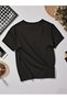Premium Unisex Printed 100% Cotton Crew Neck Short Sleeve Black Kids T-Shirt - 2