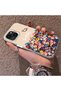 iPhone 14 Plus Compatible Silicone Edge Hard Back Case Couple Phone Case with Floral Pattern - 2