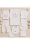 Baby Hospital Discharge Set 10-Piece Ecru Teddy Bear Embroidered Star Pattern Newborn Baby Set - 3