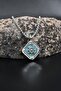 Rudder Figured Turquoise Stone Necklace Stainless Steel Chain 902907 - 3
