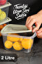 6-Piece Deep Food Storage Container - Rectangular Kitchen Organizer Stackable Storage Container 2Lt Beige - 3