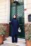 Giy-Çık Comfortable Oversize Bat Sleeve Elif Suit - Navy Blue - 4