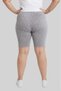 Gray Women's Cotton Flexible Combed Cotton Above Knee Short Leggings - Casual Sports Shorts Leggings - Sleep Band Gift Included - 6