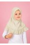 Pink Hijab for Kids – Modest Islamic Headscarf with Lace Ruffle Trim & Decorative Bow, Cute Muslim Hijab for kids - 2