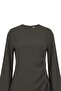 Drawstring Slit Tunic Brown - 3