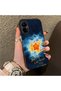 Realme 12 Lite Compatible Silicone Edge Hard Back Case Star Patterned Lover Couple Phone Case - 3