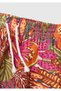 Girl's Orange Mix Print Detailed Flared Cut Bermuda Shorts - 3