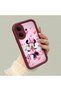 Vivo V60 Lite Compatible Case Camera Protector Minnie Pattern Burgundy Lover Couple Silicone Phone Case - 3