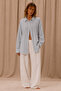 Breathable Regular Muslin Fabric Long Sleeve Collared Men's Shirt - Gray