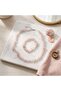 Pink Quartz Real Natural Stone Women's Necklace and Bracelet Set - 2