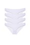 Glb-Stl41414 4 Pieces Super Eco Set Lycra Women's Slip Panties White