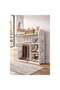 Home Shoe Cabinet White Multi-Tier Shoe Rack with Increased Layer Spacing
