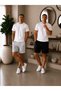 2 Pieces of Men's Shorts (Black-Grey) Comfortable Model Lightweight Fabric Cotton - 2