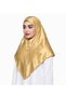 Women Hijab with Front Button Detail, Elegant Draped Muslim Headscarf, Modest Islamic Head Covering - 3