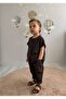 Unisex Children's Brown Striped Vest 2-Piece Set - 5