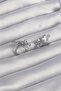 Brass Silver Color Chunky Zircon Stone Curved Minimal Butterfly Hoop Earrings
