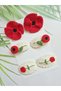 Back to School Handmade Set of 6 Organic Knitted Hair Clips Pinterest Models Hair Accessories Suitable for All Age Groups - 4