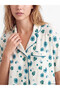 Esvab • Modern & Distinctive Shirt Roba Collar Floral Women's Pajama Set - 3