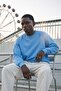 Men's 100% Cotton Regular Fit B.Blue Sweatshirt - 3