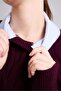 Boxy Fit Self-Polo Collar Long Sleeve Knitwear Sweater H2420Ax26Wn - 4