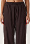 Bead Detailed Woven Top and Bottom Set Lby0065 Aci Brown - 6