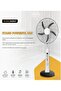 DX2661 Stand Powerful Fan, 18 Inch, with Remote Control | Up to 27H Operation, 12V Rechargeable Battery, 5 Speed Settings, Built-in LED Lights, Dual Power Modes - 2