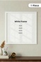 1 Piece Square Puzzle White Wall Art – Poster and Photo for Living Room, Baby Room, Wooden Wall Frame