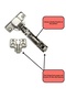 Piston Hinge with Brake Kitchen Wardrobe Cabinet Furniture Door Cover Metal Flat Chrome Stone Hinge - 6