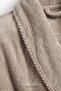Women's Bathrobe 100% Cotton with Piping, Durable and Soft, Beige, Size S - 5
